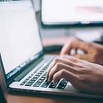 person using MacBook Pro