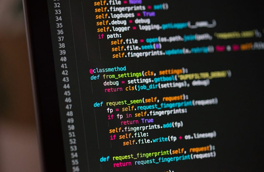 a computer screen with a bunch of code on it